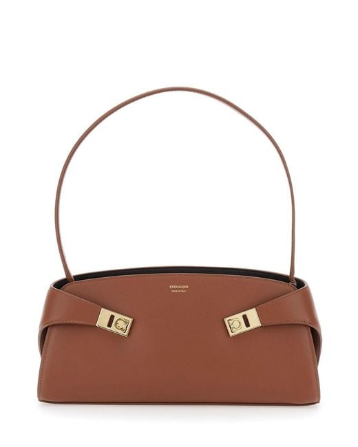 Ferragamo Brown Hug East West