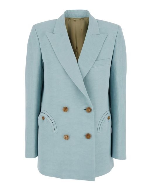 Blazé Milano Blue Jacket With Peak Lapels