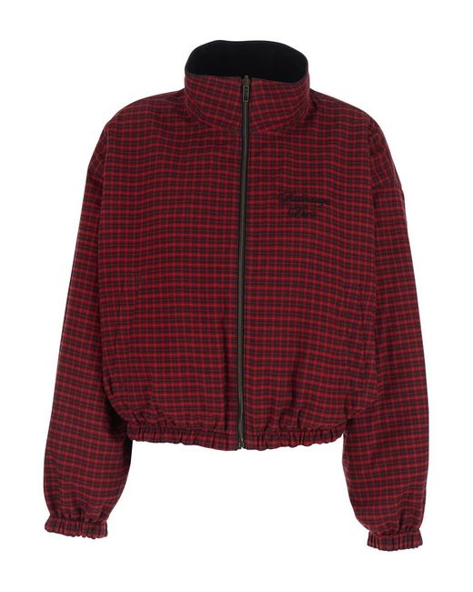 Balenciaga Black Jacket With Logo On The Front And Reversible Design