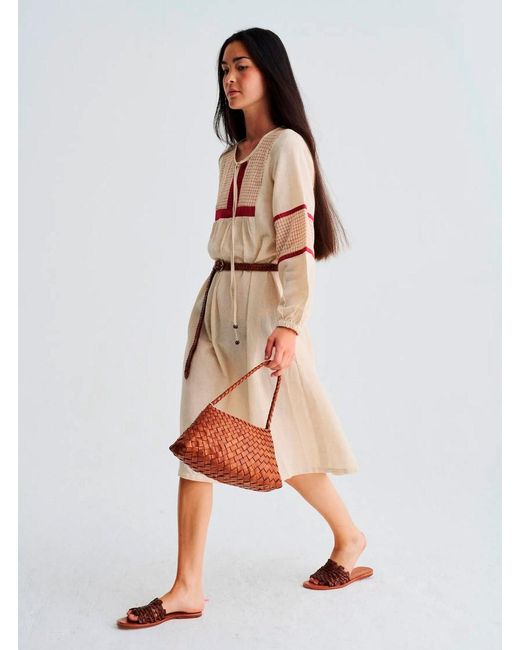 Dragon Diffusion Brown 'Rossana' Mini Shoulder Bag With Top Handle And