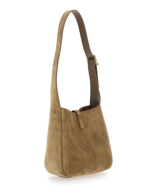 Borsa A Spalla 'Le 5 À 7' Con Placca Logo Cassandre di Saint Laurent in White