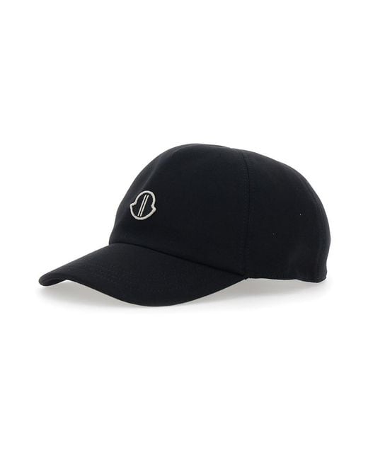 Rick Owens Black Baseball Cap With Logo Emb