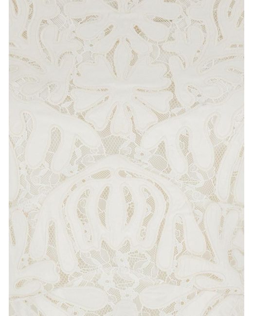 Abito Lungo 'Agathe Applique' Girocollo Con Orlo Asimmetrico I di Sea in White