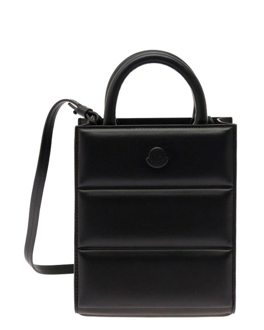 Moncler Black 'Mini Doudoune' Tote Bag With Tonal Logo Patch
