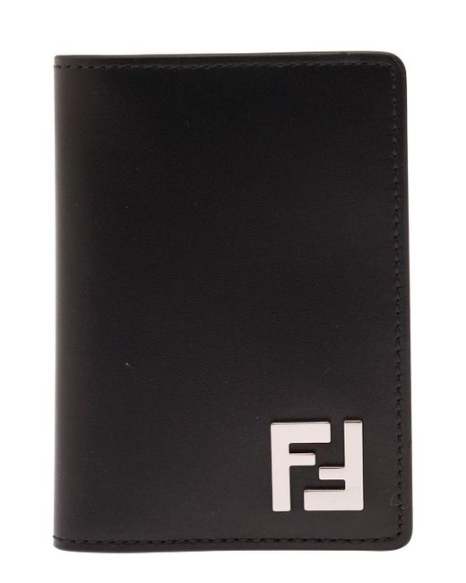 Flap Card Holder Pelle Interno Ff di Fendi in Black da Uomo