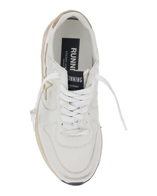 Golden Goose Deluxe Brand White 'Running Sole' Sneaker With Side Star Detail