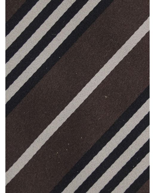Saint Laurent White Tie With All-Over Stripe Motif for men