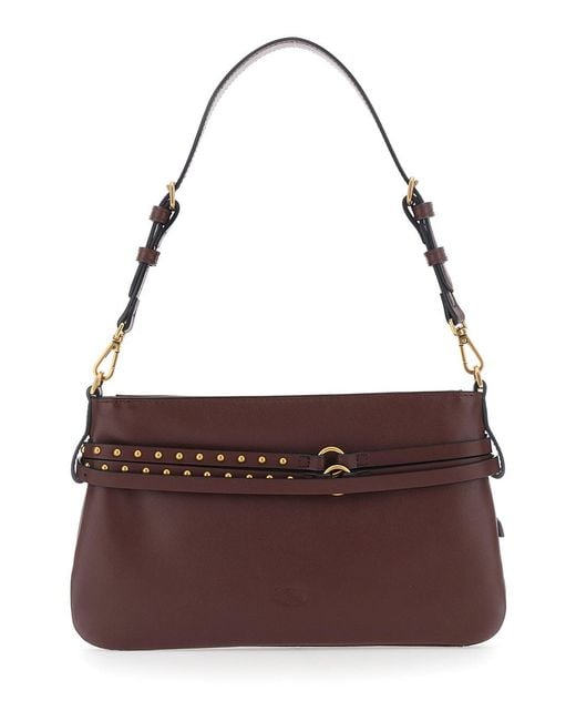 Pinko Purple 'Belt Bag Mini' Shoulder Bag With Love Birds Logo Plate