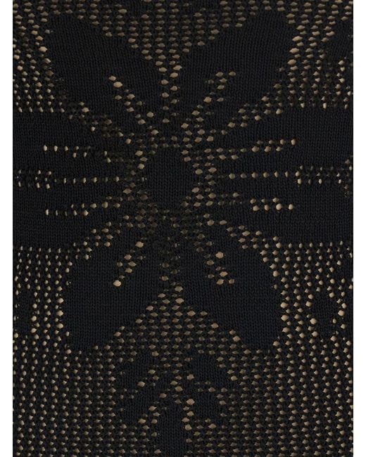 Twinset Black Long Dress With Round Neck And Sleeveless Design With Dr