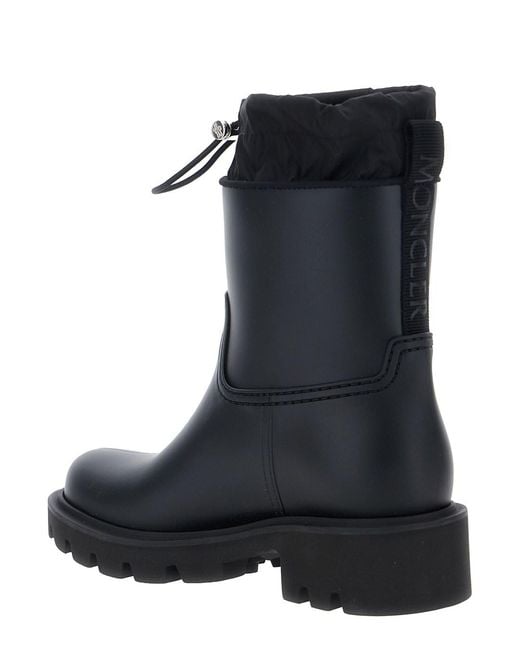 Moncler Black Kickstream High Rain Boots