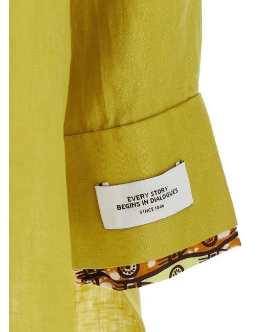 VLISCO DIALOGUES Green 'Dynamite' Shirt With Patch On The Sleeve