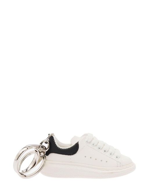 Alexander McQueen White And Chunky Sole Sneaker Keyring for men