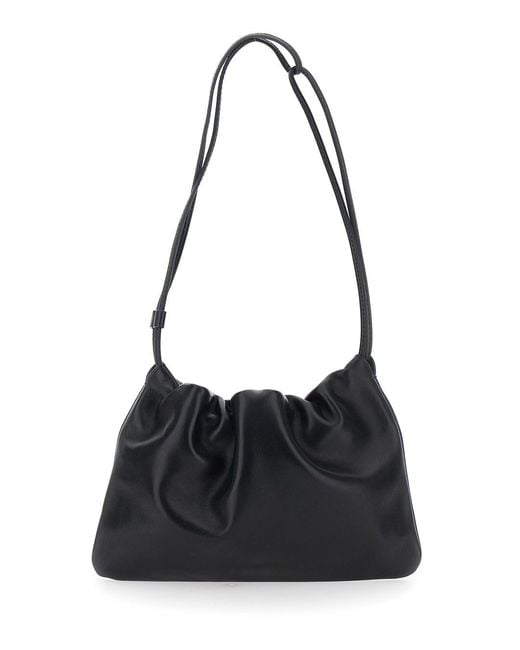 NOTHING WRITTEN Black Shoulder Bag With Leather Details