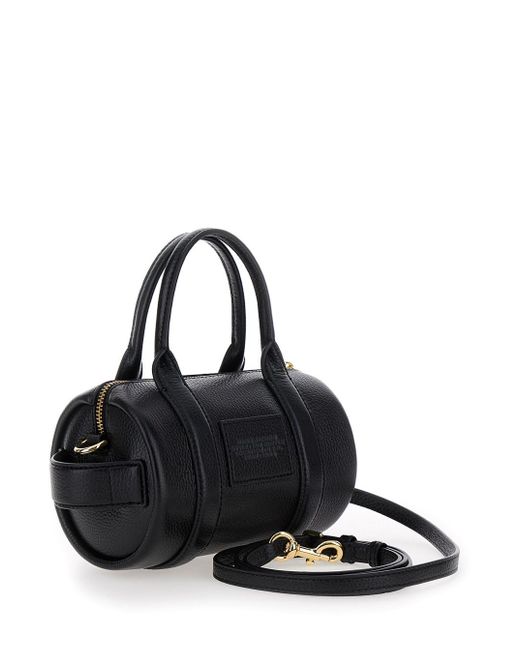Marc Jacobs Black 'The Mini Duffle' Handbag With Engraved Logo