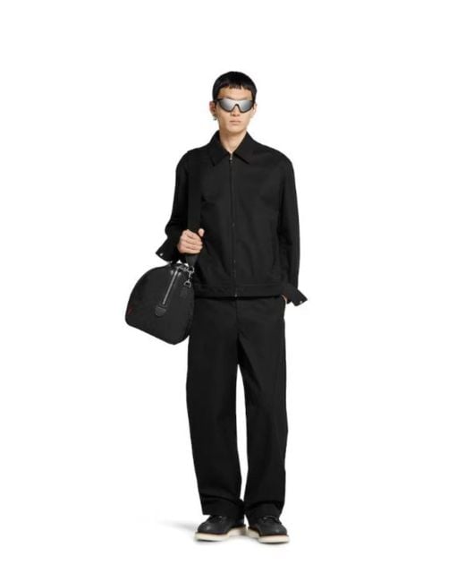 Gucci Black Pants With Belt Loops And Web Detail On The Rear for men