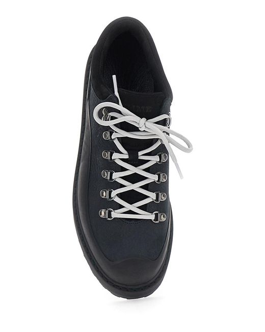 Diemme Black Cornaro Rubber Ankle Boots With Rubber Sole And Nubuck Fo for men