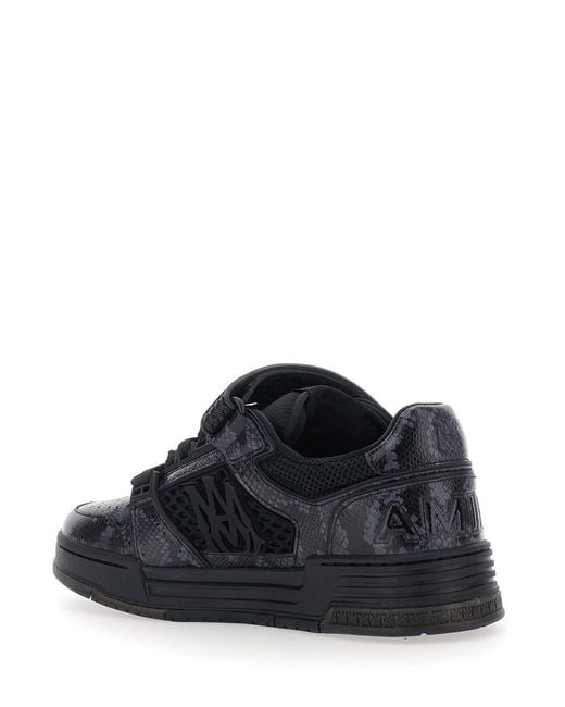 Amiri Black Sneakers With Leather Details And Rubber Sole for men
