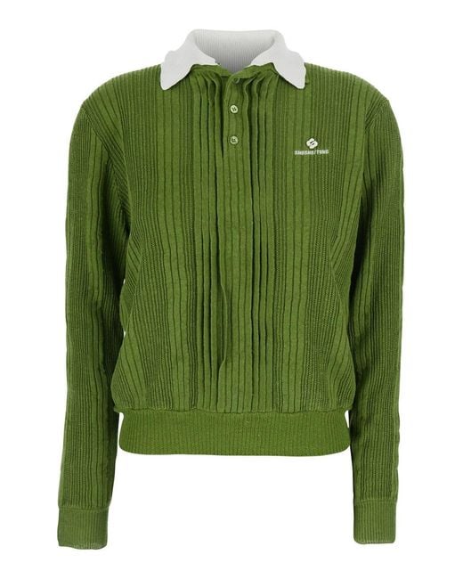 ShuShu/Tong Green Pullover Linen Knit