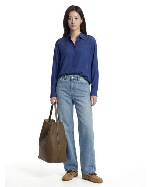 Gucci Blue Five-Pocket Jeans With Logo Patch On The Rear
