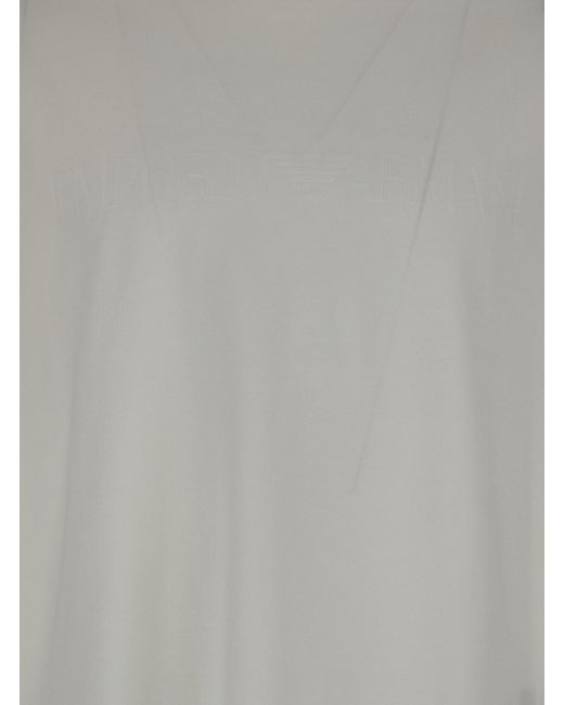 Emporio Armani White T-Shirt With Logo Embroidery for men