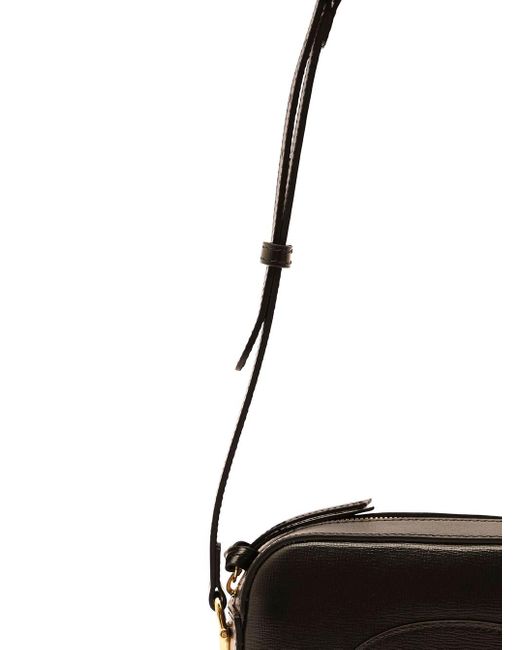 Gucci Black ' Horsebit 1955' Shoulder Bag With Horsebit Detail In