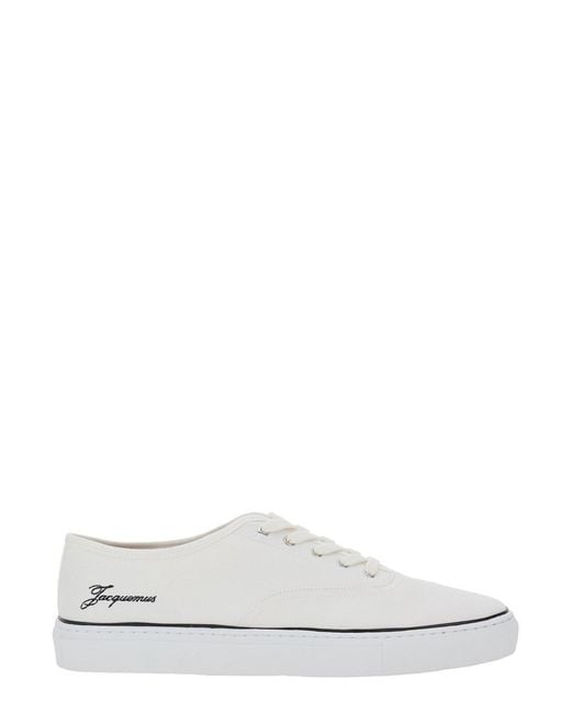 Jacquemus White Sneakers 'Les Fefe' With Contrast Logo for men