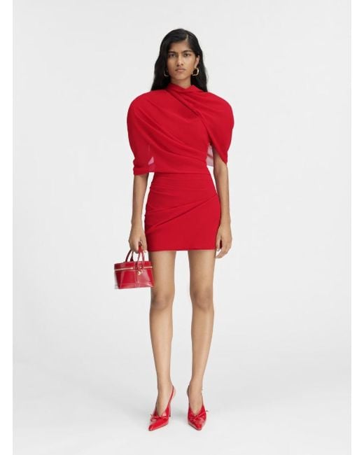 Jacquemus Red Dress With Shoulder Pads