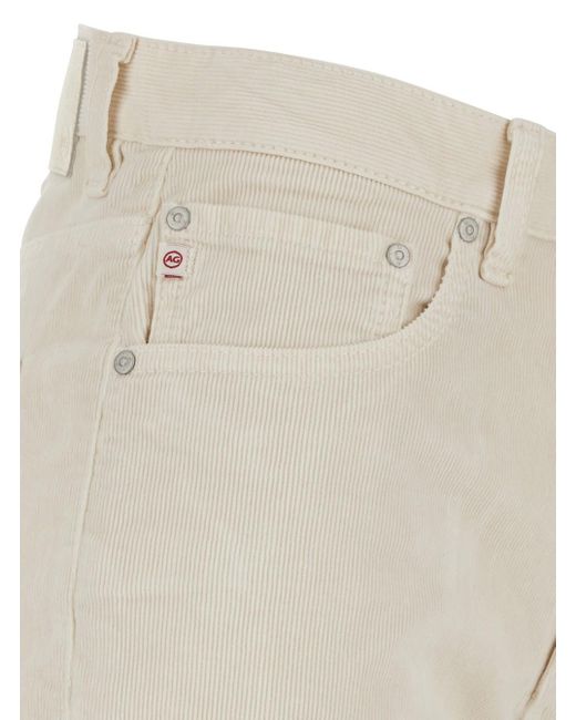 Pantalone 'Kora' Con Patch Logo Sul Retro di AG Jeans in Natural