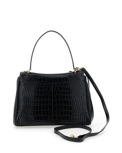Balenciaga Black 'Rodeo' Handbag With Removable Shoulder Strap