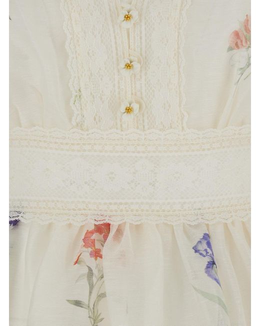 Zimmermann White Baloon Mini Dress