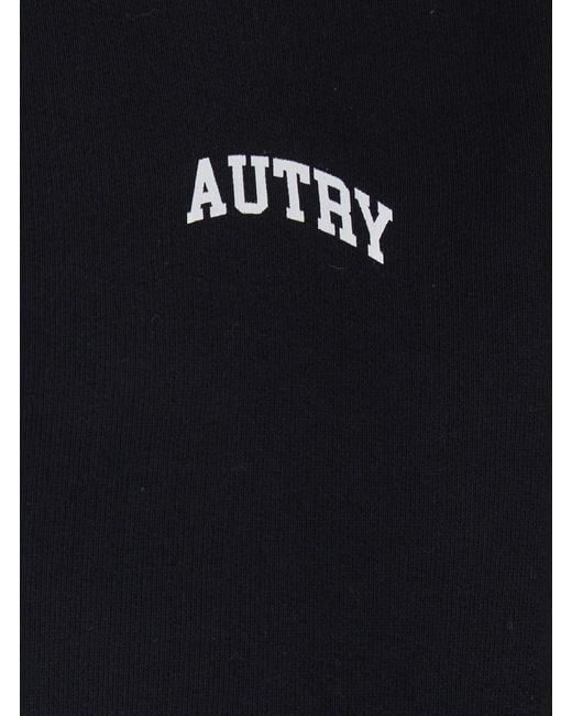 Autry Blue Sweatshirt With Polo Collar for men