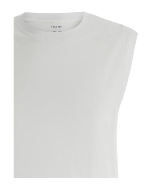 FRAME Gray Sleeveless T-Shirt
