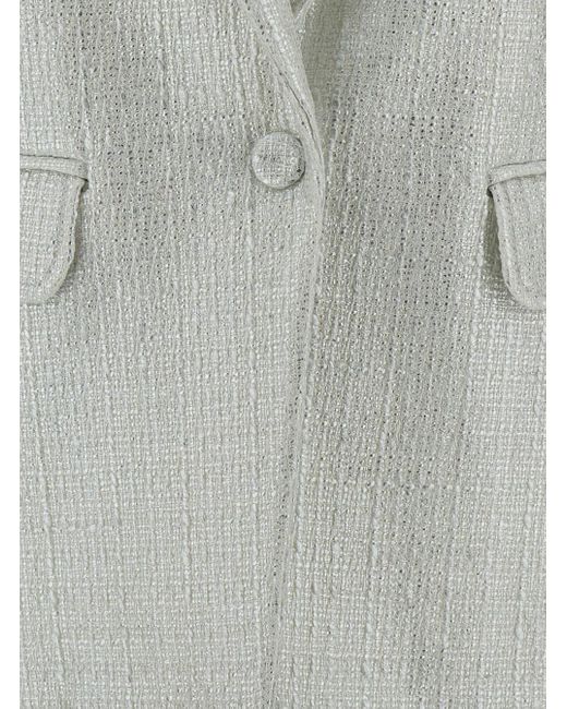 FEDERICA TOSI Gray Single-Breasted Jacket With A Single Button