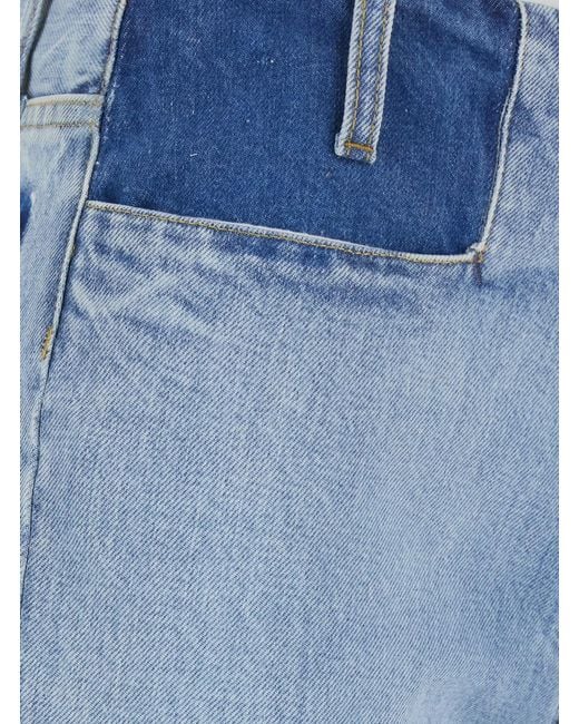 Maison Margiela Blue Pants With Distinctive Details