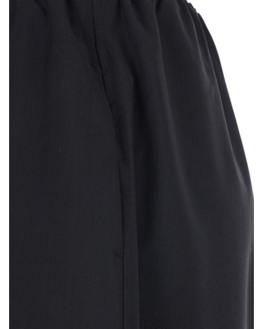 Totême Blue Pants With Elastic Waist And Drawstring