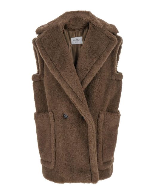 Max Mara Brown Vest With Wide Classic Lapels