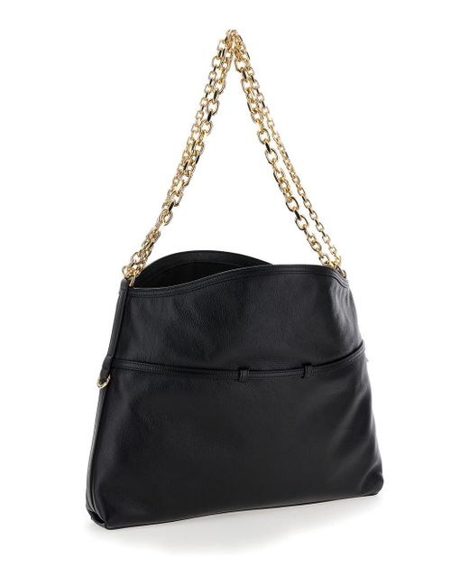 Givenchy Black 'Voyou Chain Medium' Shoulder Bag With Logo Detail