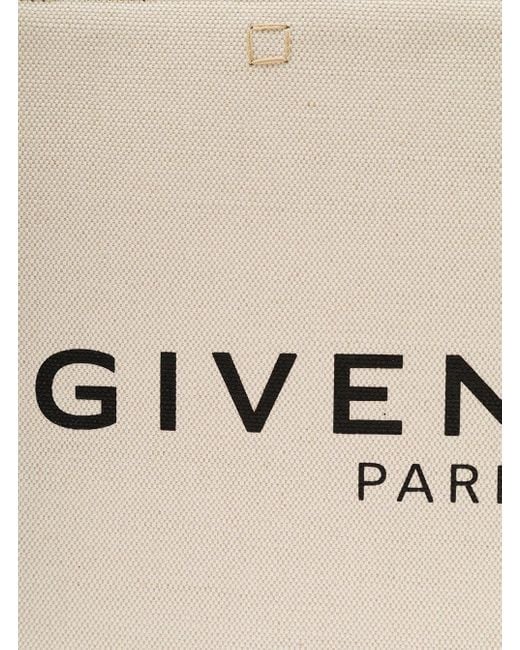 Givenchy Natural White Medium G Tote Bag In Canvas Woman