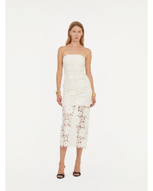 ROTATE BIRGER CHRISTENSEN White Long Dress With Back Slit
