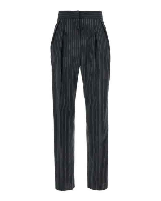 Max Mara Black Regular Flat Front Pants