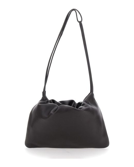 NOTHING WRITTEN Black Shoulder Bag Nrlla Strap Bag With Leather Detail