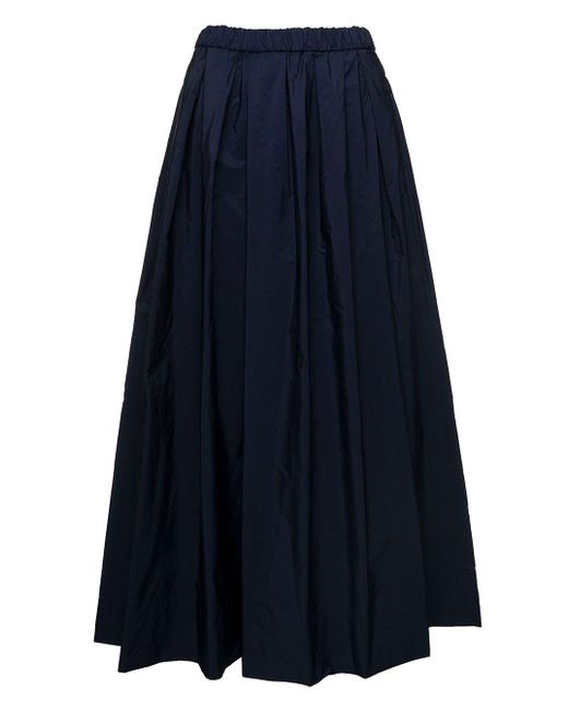 Max Mara 'tripoli' Long Dark E Pleated Skirt In Polyester Woman 's Max ...