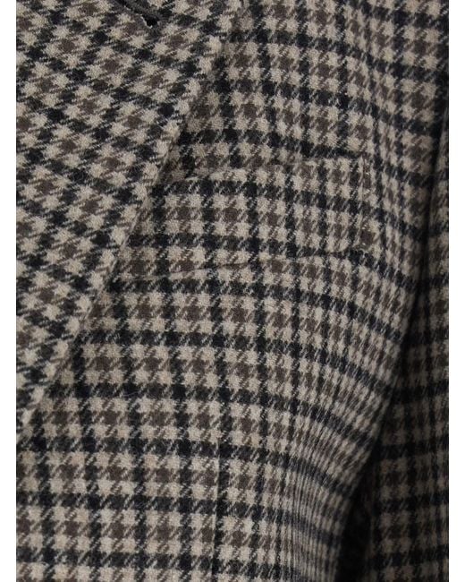 DUNST Black Classic 2 Button Wool Blazer With Notched Revers And Pockets Bei