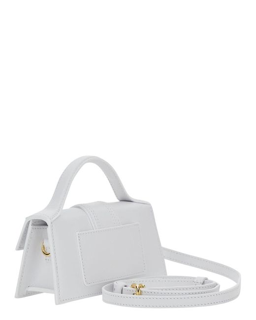 Jacquemus White 'Le Bambino' Handbag With Removable Shoulder Strap In