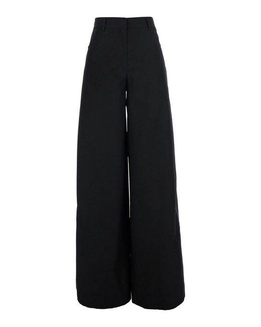 MSGM Black Trousers Popeline