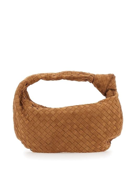 Bottega Veneta Brown 'Jodie' Shoulder Bag With Intreccio Motif