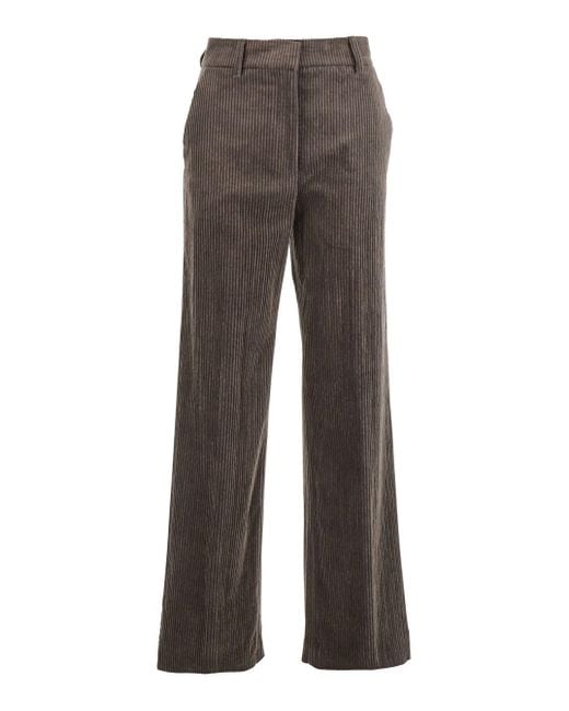 Antonelli Gray Trousers With Belt Loops