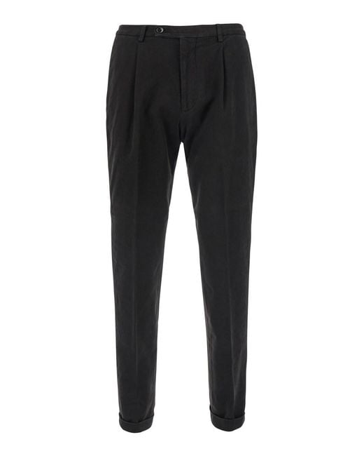 Michael Coal Black Pants With Front Pockets And Slim Fit Design for men