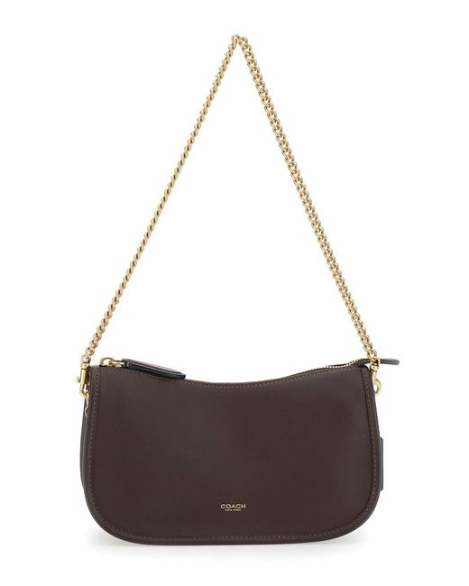 COACH Metallic Shoulder Bag Waverly Leather