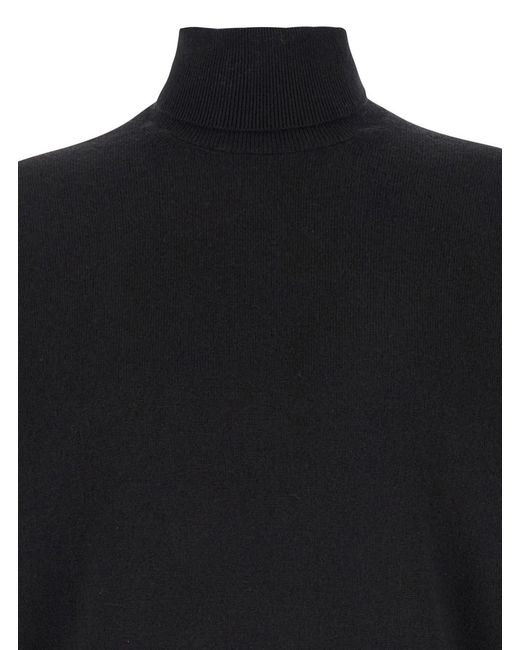 Le Plain Black Turtleneck Sweater With Long Sleeves for men